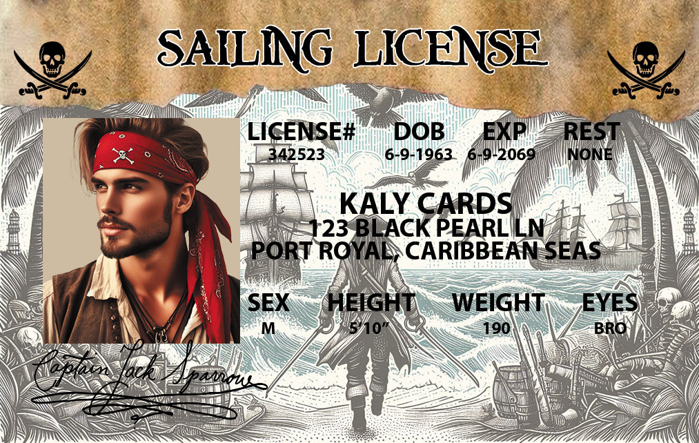 Pirates of the Caribbean Driver License