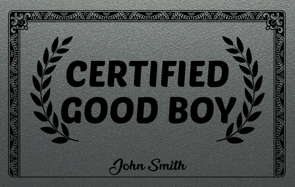 Certified Good Boy Award