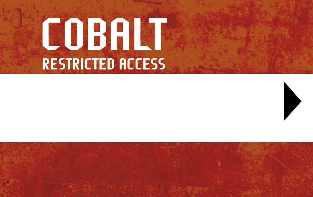 Back of Rust red key card – realistic detail on durable plastic card