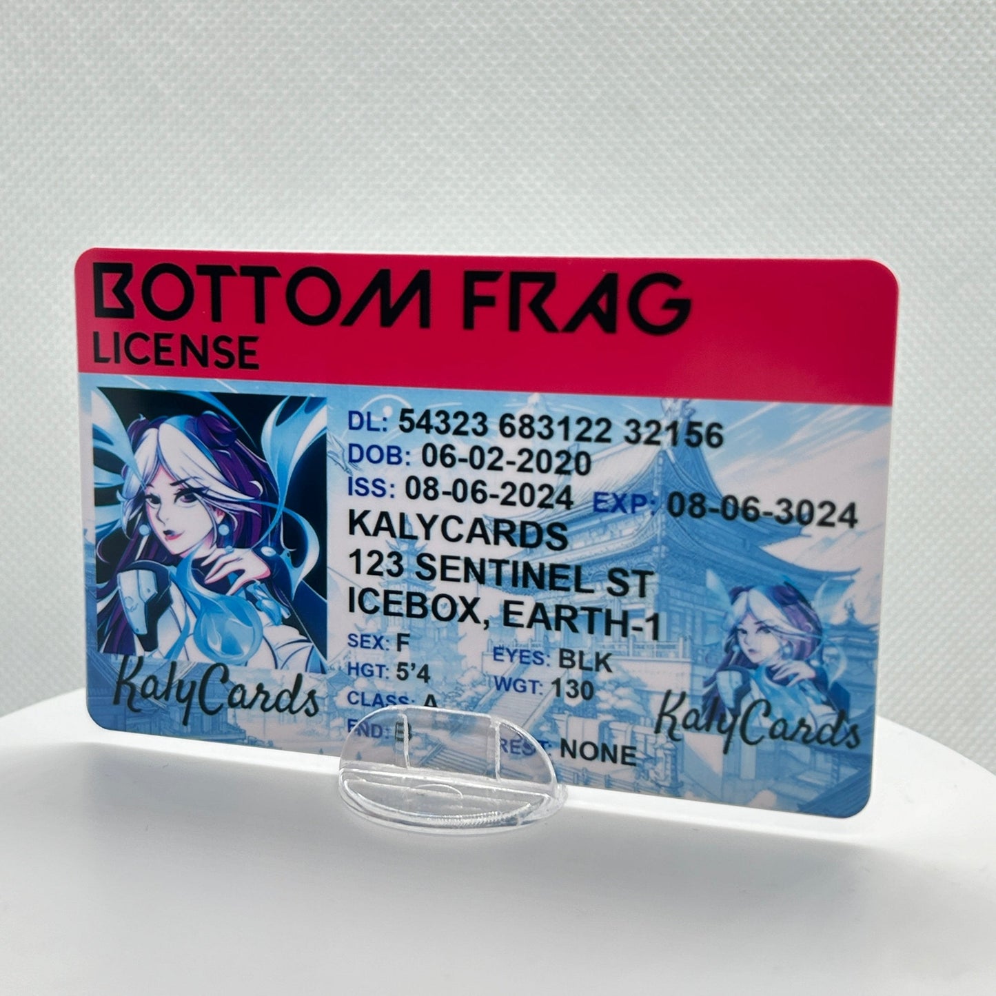 A custom Valorant Driver License. Gift for valorant players