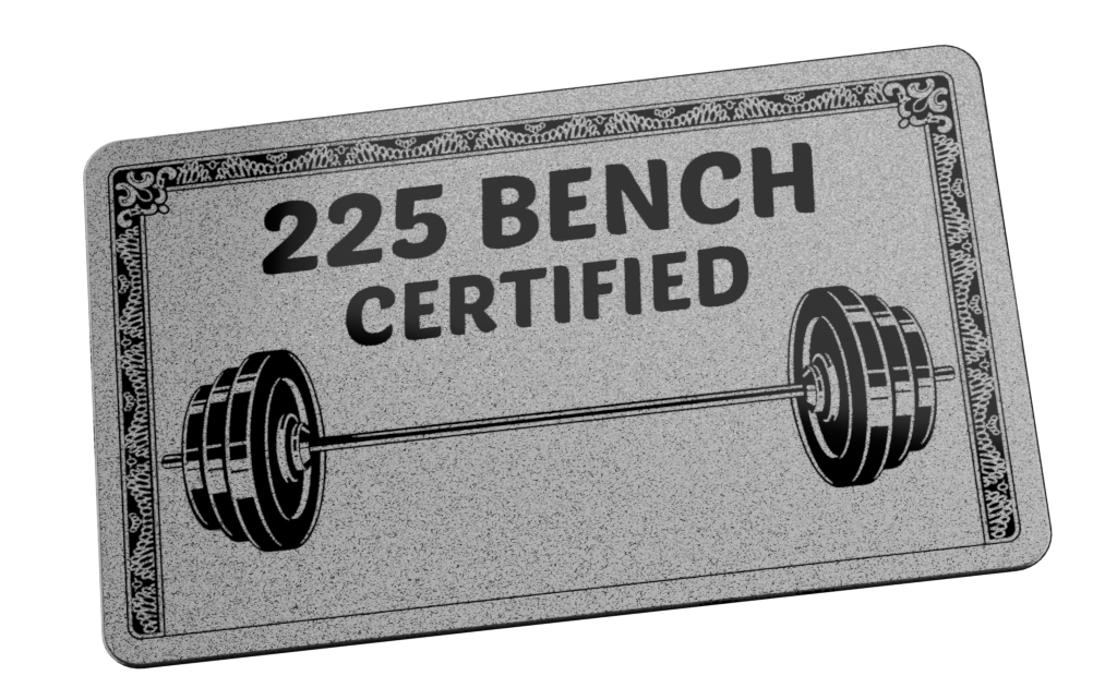 225 Bench Certified Card