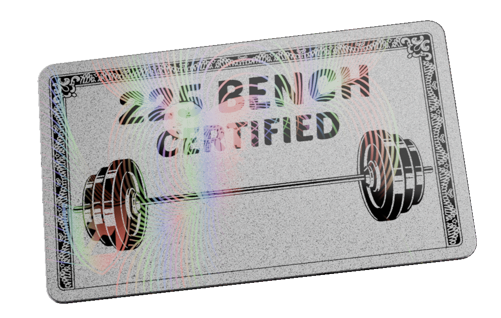 225 Bench Certified Card