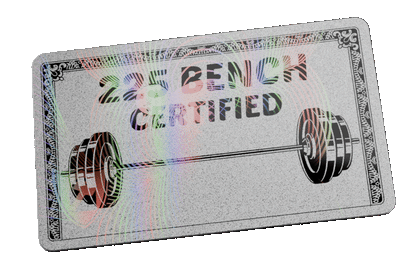 225 Bench Certified Card