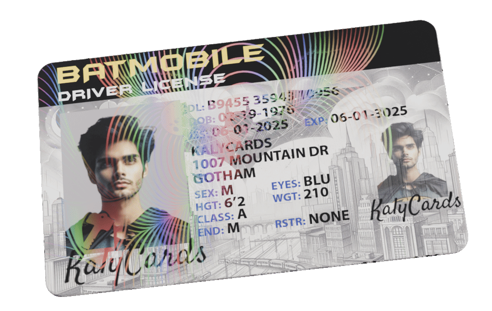 Bat Superhero Driver License