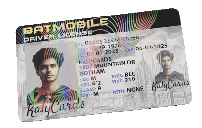 Bat Superhero Driver License