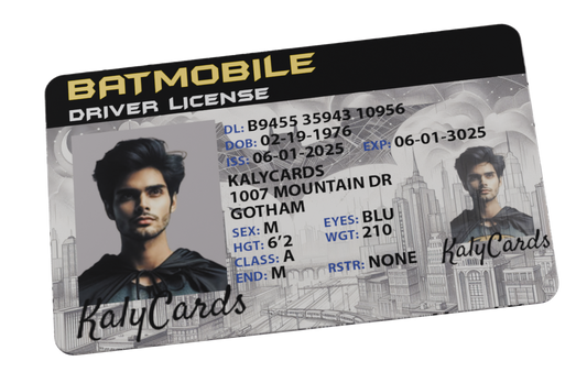 Bat Superhero Driver License