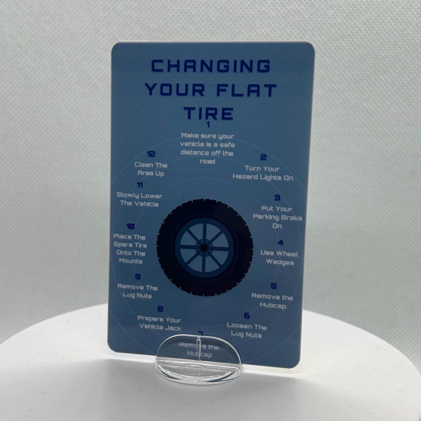 Car Jump Start and Tire Change Tip Card - KalyCards