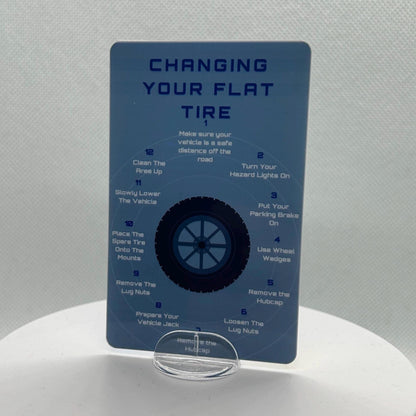 Car Jump Start and Tire Change Tip Card - KalyCards