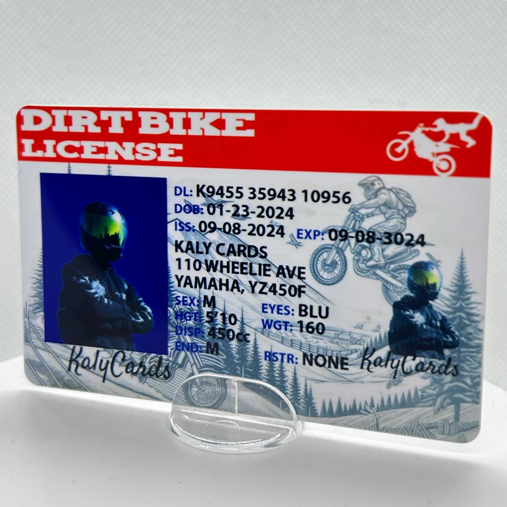 Dirt Bike Custom Driver License - KalyCards