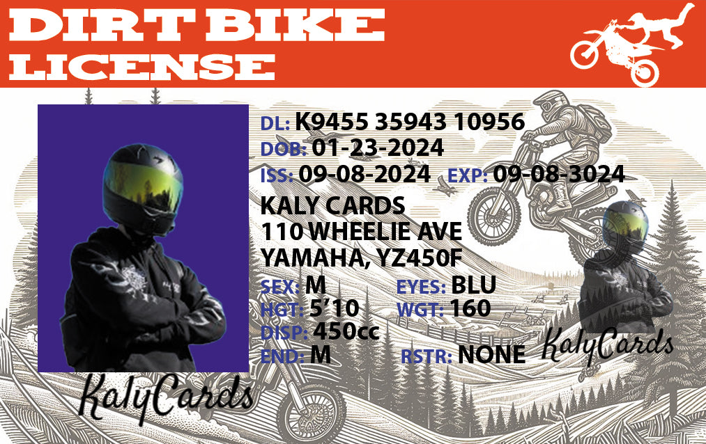 Dirt Bike Driver License
