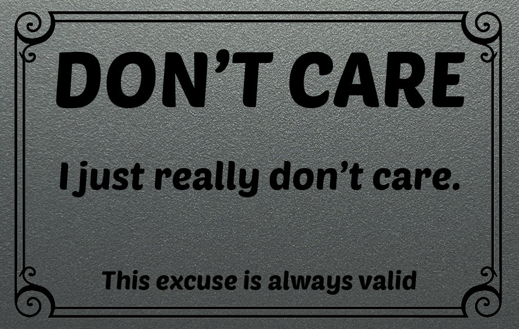 Don't Care Card