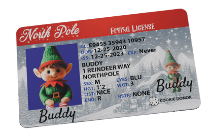 Elf North Pole Driver License