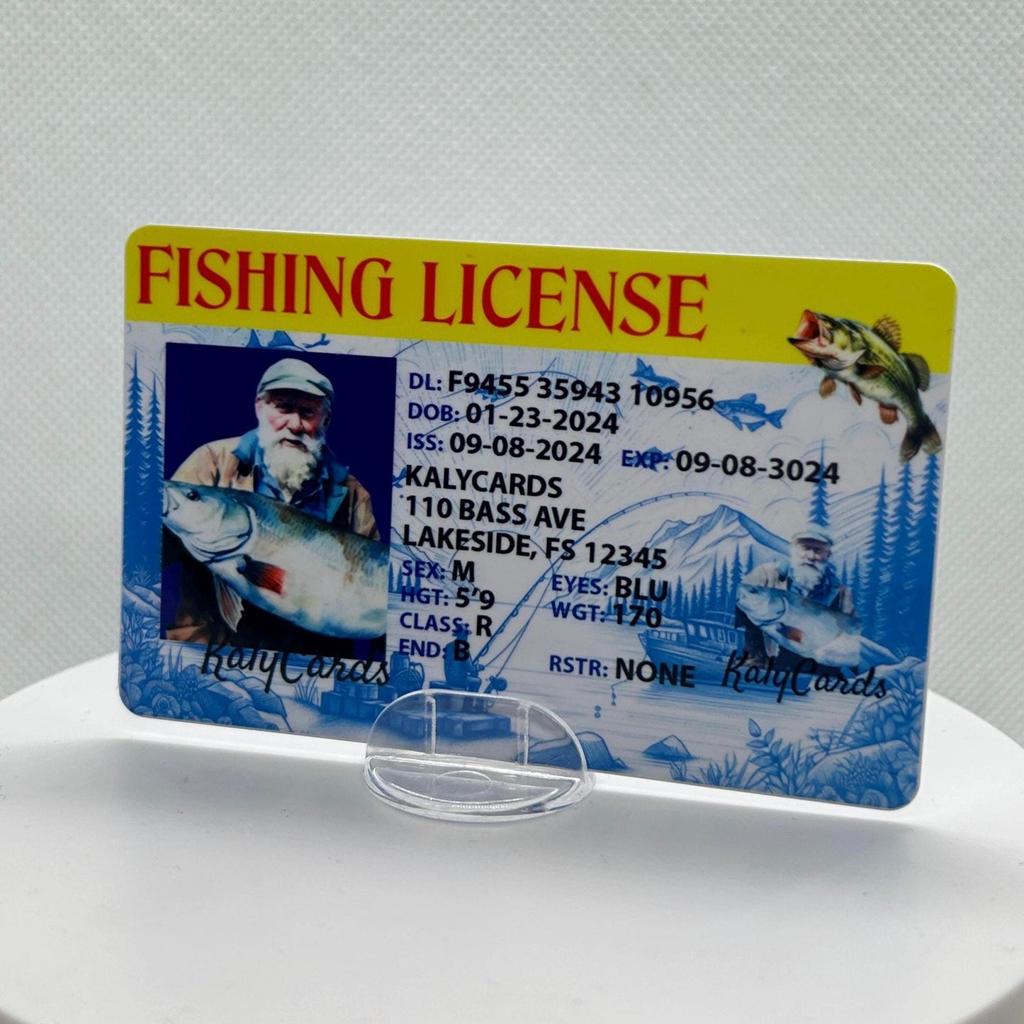 Fishing Custom License - KalyCards