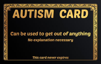Gold Autism Card
