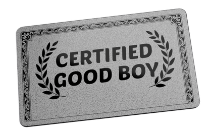 Certified Good Boy Award