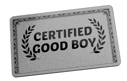 Certified Good Boy Award