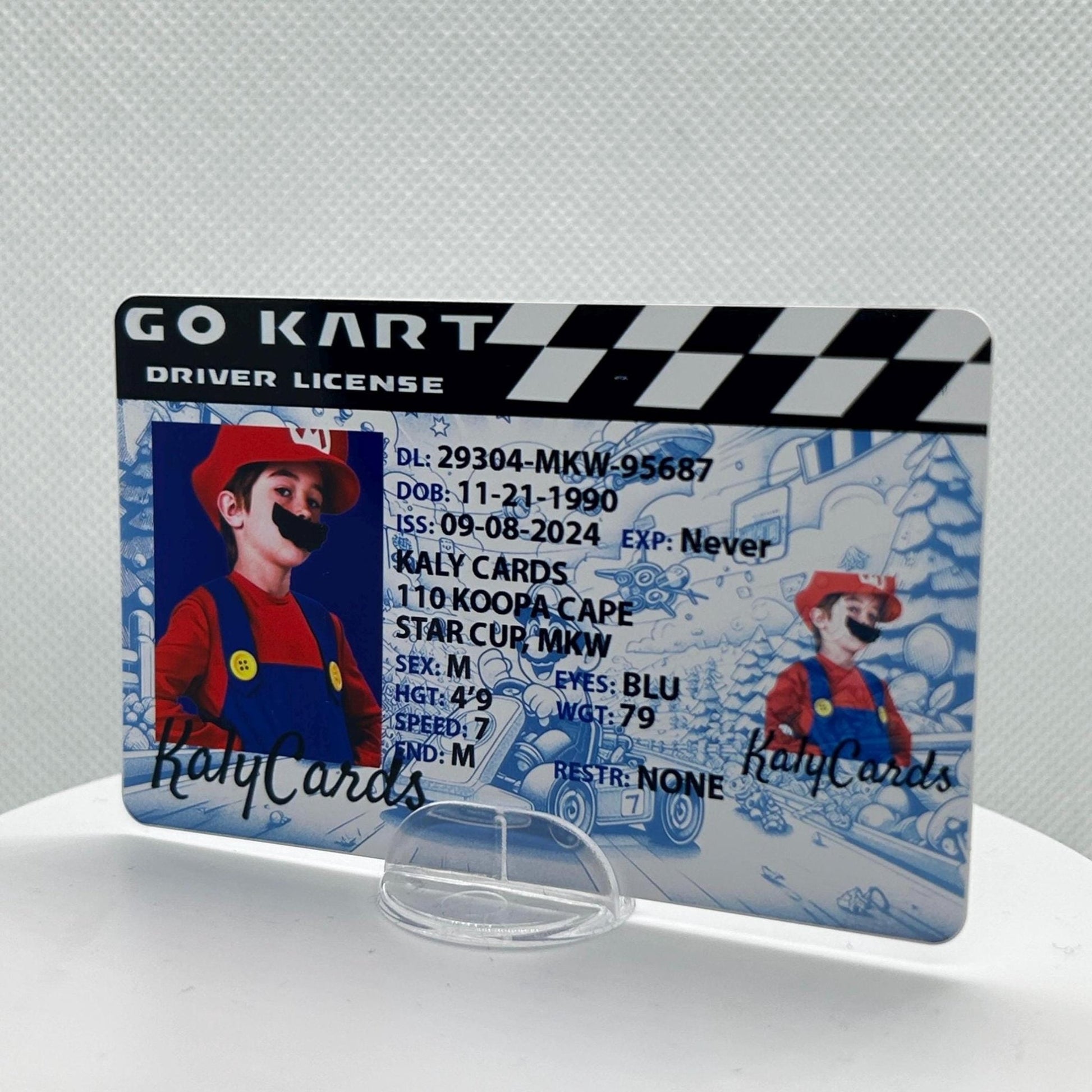 Mario Kart Custom Driver License - KalyCards