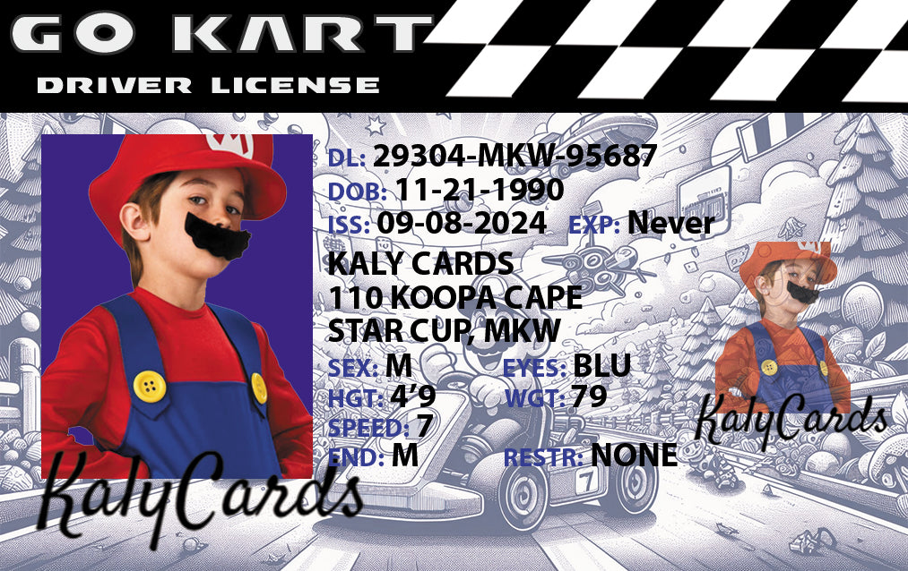Mario Kart Driver License