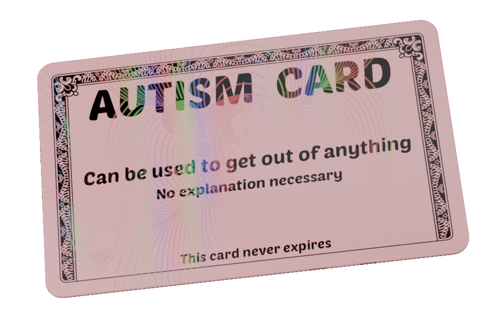 Pink Autism Card