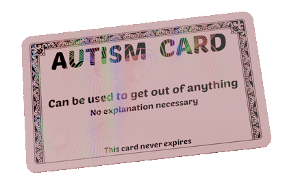 Pink Autism Card