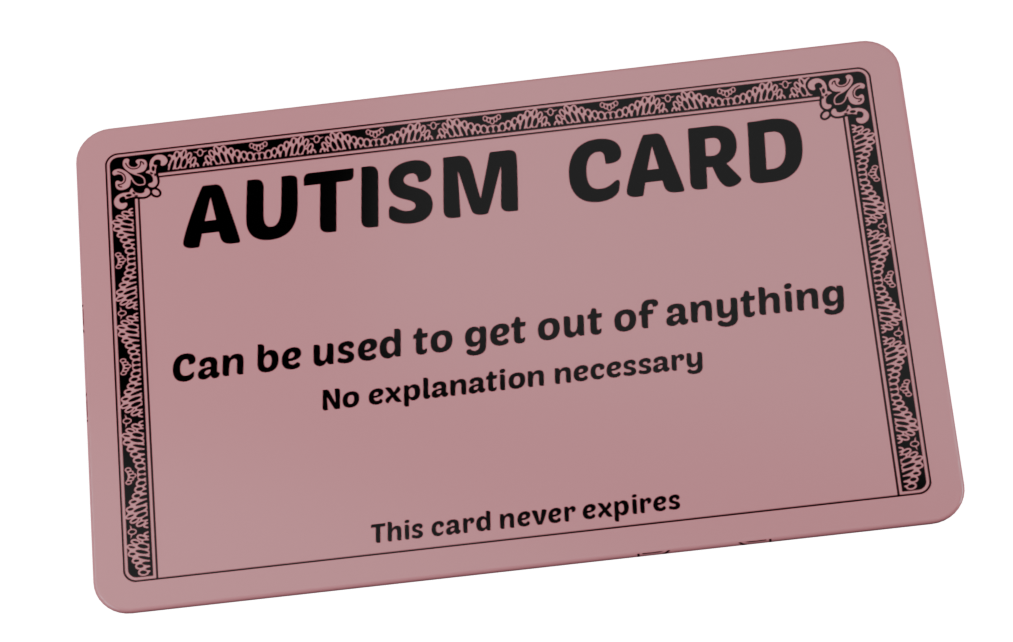 Pink Autism Card