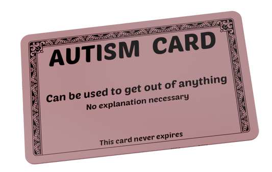 Pink Autism Card