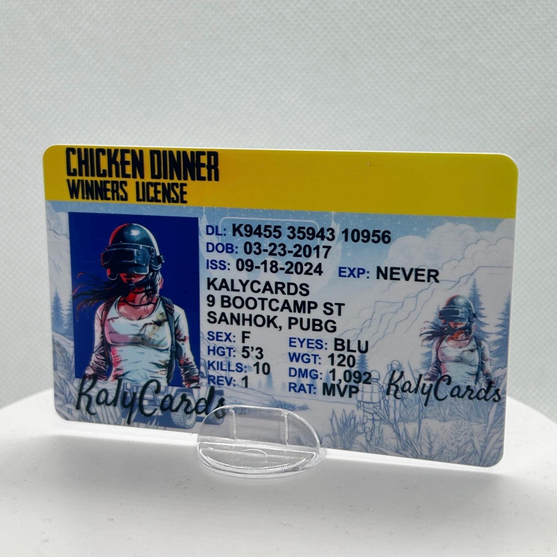 PUBG Custom Driver License - KalyCards