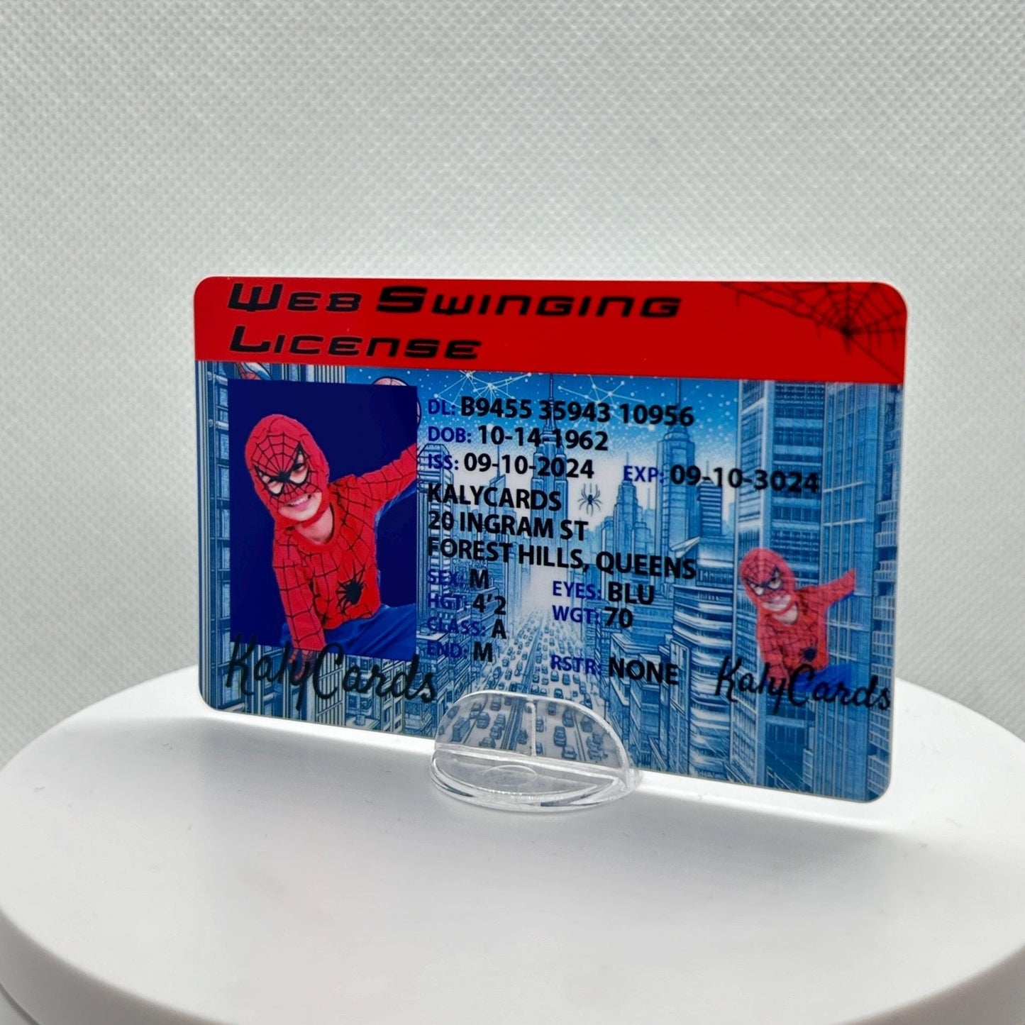 Spiderman Custom Driver License - KalyCards