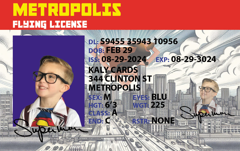Superman Driver License