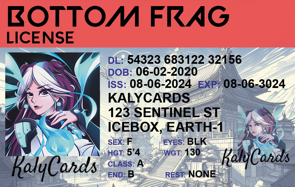 Personalized Valorant license card printed on real PVC plastic